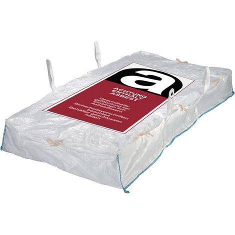Sac à déchets amiante 1500 kg – Largeur 1250 mm – Longueur 3200 mm – Hauteur 300 mm – Tissu revêtu avec couvercle