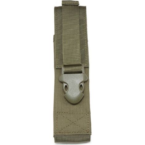 MOLLE System Multi-functional Flashlight Pouch/Storage Bag for Outdoor Hiking, Trekking, and Camping - Military Green - (1/4)