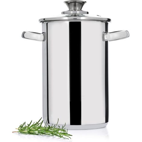 Olla alta para cocinar espárragos con colador Sparris 2.0 silver duka
