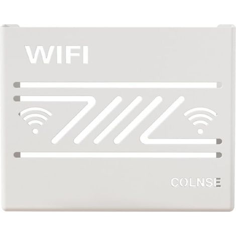 Boîte de rangement murale pour routeur Wi-Fi - Étagère murale décorative - Décoration murale - Multifonction pour routeur - Organisateur de câbles - Blanc (1/3)