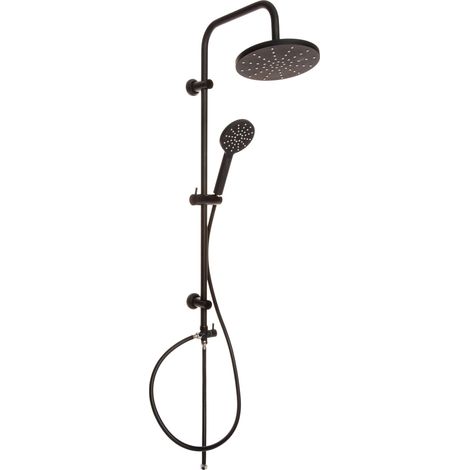 Cabezal de ducha de lluvia negro (1/2)