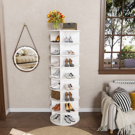 mobile contenitore 184 cm girevole 8 ripiani bianco OKMYHOME (1/5)