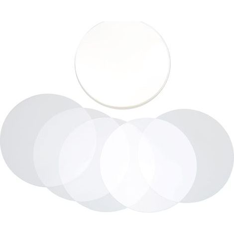 Packung mit 100 runden Folien, transparentes PVC, 32 mm, Magnetabzeichen, Kühlschrankzubehör, individuelles Design (1/5)