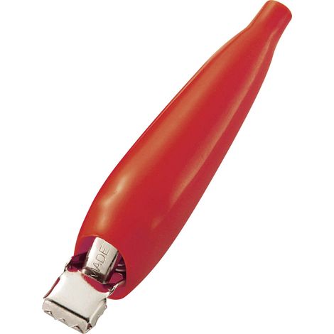 TRU COMPONENTS TC-ACR4RD203 Krokodilklemme Rot Klemmbereich max.: 4 mm Länge: 68 mm 1 St.