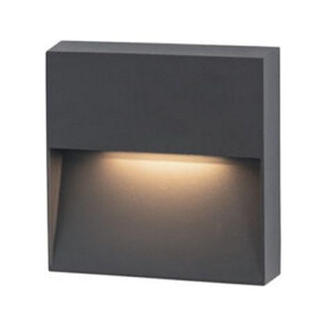 Balise Murale Extérieure LED 6W IP65 Graphite ZAMBELIS - Blanc chaud - 3000K (1/2)