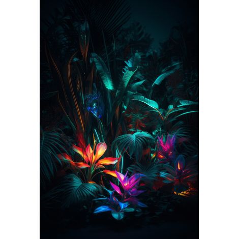 Tableau sur toile composition éxotique 30x45 cm - Impression sur Toile Murale Décorative - Image imprimée en HD sur Toile - Toile sur Châssis en Bois FSC - Fabriqué en France (1/5)
