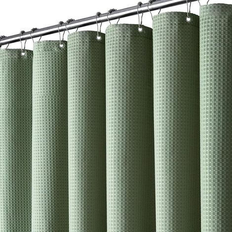 Douchegordijn - Tela De Algodón Con Textura De Waffle - Para Baño - 180 X 200 Cm (1/5)