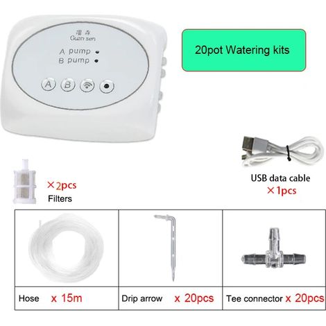(20 régulateurs) Contrôleur d'irrigation de jardin intelligent WiFi, irrigation goutte à goutte automatique, contrôle par téléphone portable. (1/5)