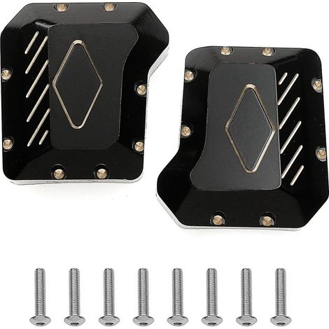 Stück Differentialdeckel aus Messing, Vorder- und Hinterachsgehäuseabdeckung als Ersatz für Traxxas TRX4 TRX6 1/