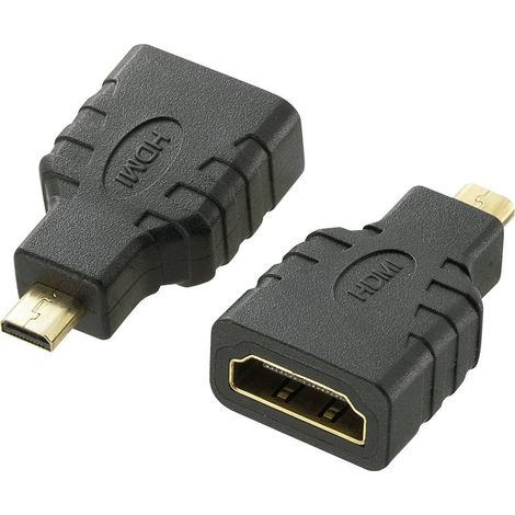 Adaptateur HDMI SpeaKa Professional SP-7870184 [1x HDMI mâle D Micro - 1x HDMI femelle] noir contact (1/2)