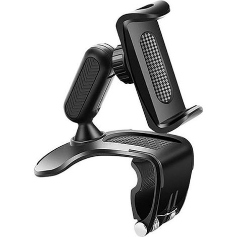 Support Téléphone Voiture - Rotation 180° - Compatibilité 4,2 à 6,0 Pouces - Clip Ventouse et Grille d’Aération - 1 Pièce (1/2)