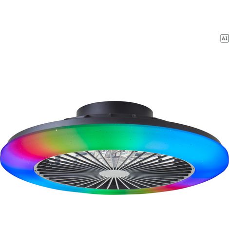 Brilliant G60020/06 Salerno LED-Deckenleuchte mit Ventilator LED-Modul 40 W Schwarz (1/3)