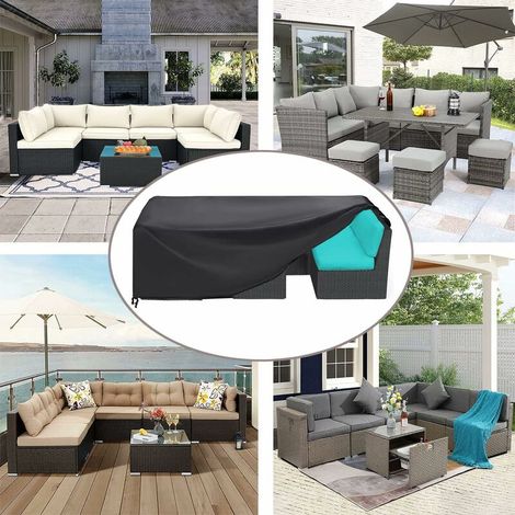 royaluxe - Housse Meuble de Jardin Impermeable Anti-UV/Anti-l'eau/Anti-l'Humidité Oxford Couverture pour Meubles de Jardin,Couverture de canapé,242x162x100cm