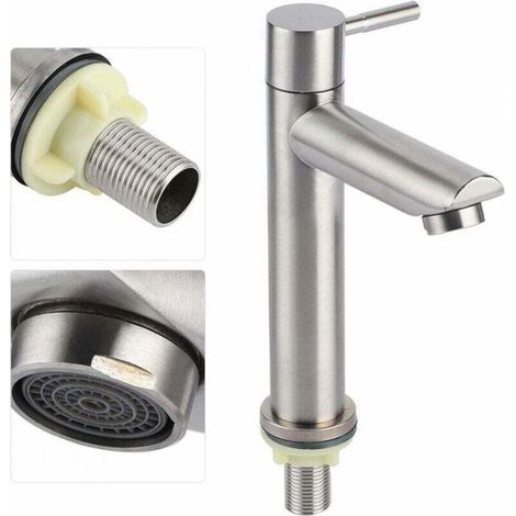 Bonde De Lavabo - Laiton Et Alliage De Zinc - Pour Eviers Sans Trop-Plein - Clic-Clac Bouton-Poussoir - 1 Pièce (1/4)