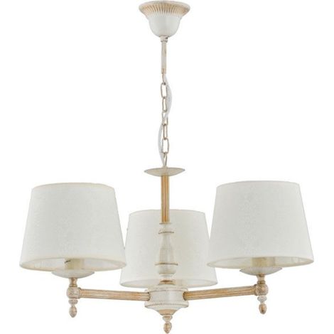 Lampadario sospensione classico Roksana Alfa 3xE14 Ã55 bianco (1/5)