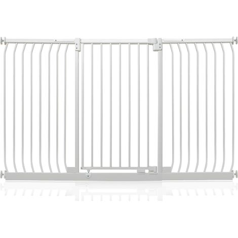 Safetots Extra Tall Elite Safety Gate, 179cm - 188cm, Matt White, Extra Tall 96.8cm in Height, Pressure Fit Stair Gate
