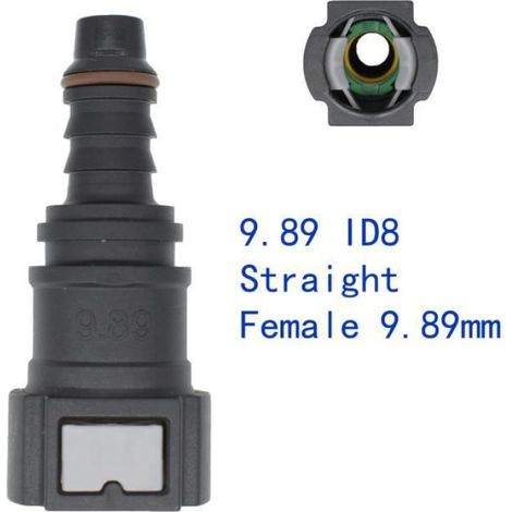 Raccord Rapide Carburant - Connecteur Droit Femelle 8 mm - Pour Tuyau Carburant Automobile - 1 Pièce (1/4)
