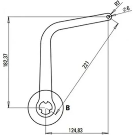 faac paire de bras n1d marron nd5 1057303 (1/3)