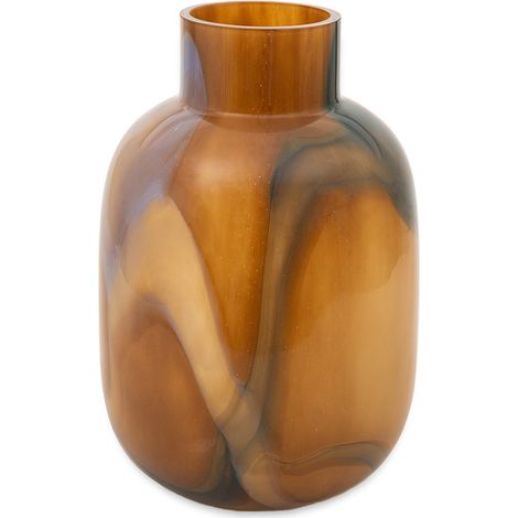 Vase - Verre fumé marron - TINA - 19x29 cm (1/2)
