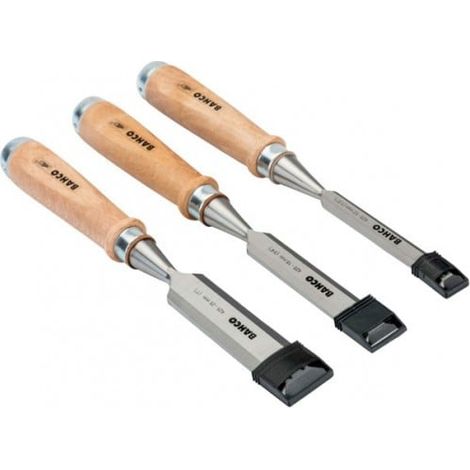 BAHCO - Jeu de burins avec manche en bois - 3 pcs/boîte en carton