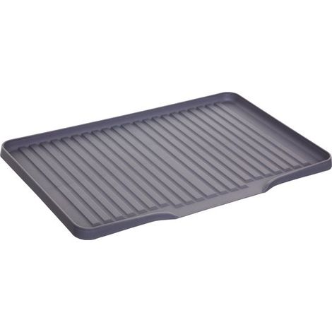Tapis égouttoir de cuisine - Tapis d'égouttage - Gris - Convient pour égouttoir - 46 x 30 cm (1/3)