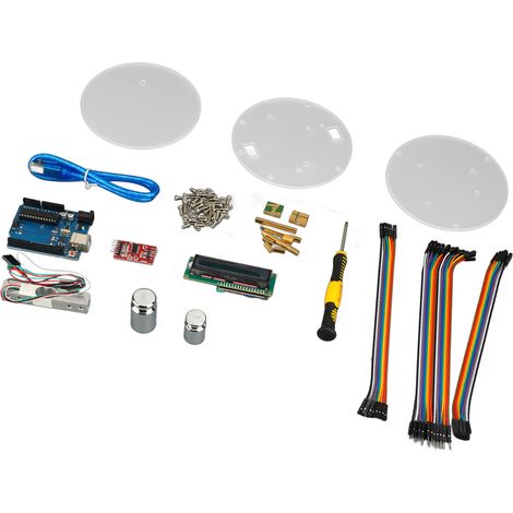 Entwicklungsboard-Kit für elektronische Waagen, 1602 LCD-Display, 5-kg-Wägezelle, hochpräzise digitale Waage, Programmierkit (1/5)