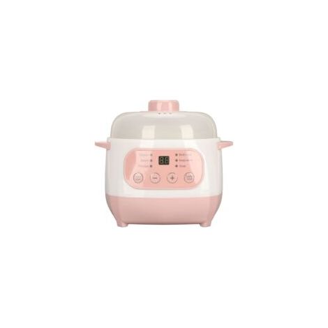 Bardusch - Mijoteuse, 200W 1L Petite Mijoteuse avec Pot Intérieur en Céramique Température et Durée Réglables Mini Marmite électrique Automatique Cuiseur de Bouillie de Soupe en Céramique