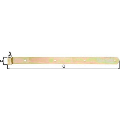 Penture droite/arrondi 500 x 40 mm, diam. 13 mm, jaune galva (1/5)
