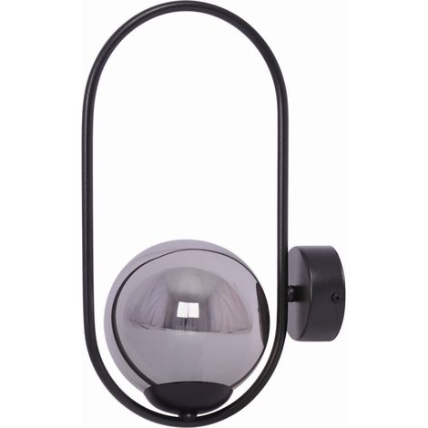 Applique murale noire verre fumé orientable Kaja Davos (1/3)