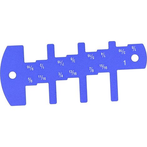 Frästiefenmesser, Höhenmessschablone (Zoll), Heimwerkerwerkzeug für Holzbearbeitung (1/8–1 Zoll), Blau