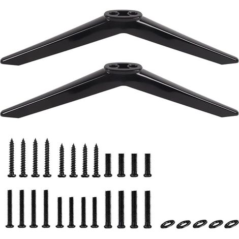 Lot de 2 Supports de Rechange Noirs pour TV de 28 à 65 Pouces pour Salon, Chambre à Coucher, événements temporaires (1/5)