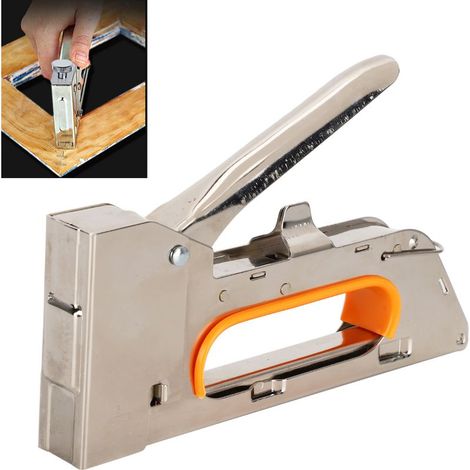 Agrafeuse à Cadre U pour Toile de Jardin et Bâche, Pistolet à Agrafes Ergonomique (1/5)