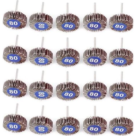 BRICOOMARKET Roues à lamelles, 20Pcs 32 x 10 x 3.2mm Jeu de Disques de Ponçage Abrasif pour Outils Rotatifs électriques (1/5)
