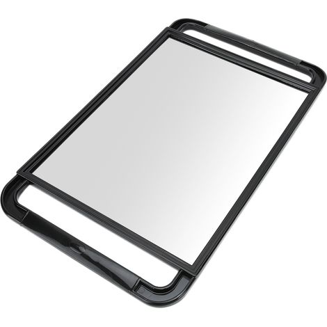 Miroir à double poignée, grand format rectangulaire, pour maquillage, coiffure et coiffure, miroir de poche, accessoires de coiffure pour salons de beauté (1/5)