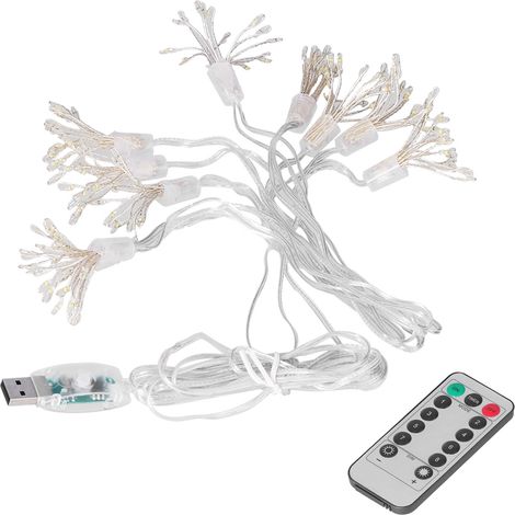 Lampe à fleurs USB avec 10 LED et 150 perles lumineuses, télécommande, idéale pour mariages et fêtes de Noël. (1/5)