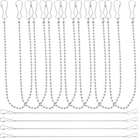 20pièces Lot de Chaînes de Suspension Alliage Robuste avec Crochets pour Panneaux Jardinières Mangeoires à Oiseaux Intérieur et Extérieur Installation Facile (1/5)