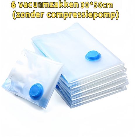 Sacs de rangement sous vide 30 x 50 cm avec système de compression pour gagner de la place et ranger vêtements oreillers couettes et couvertures (1/5)
