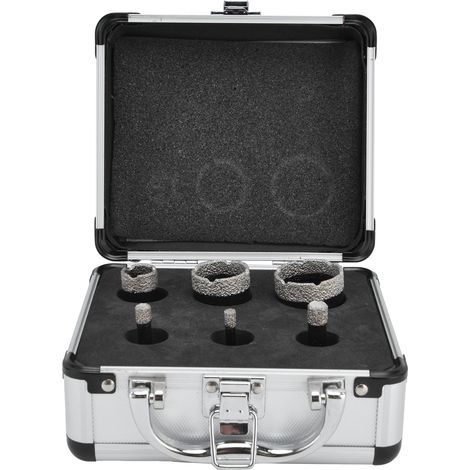 Ensemble de scies cloches 6 en 1, foret diamanté pour carrelage, outils à main, quincaillerie pour perceuse à carottage creux de 6 à 38 mm M14 (1/5)