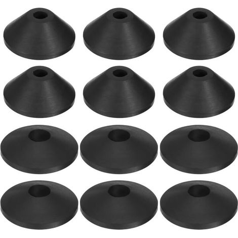 Kit de prévention des fuites de cuvette de toilette, lot de 12 rondelles coniques en caoutchouc (1/4)