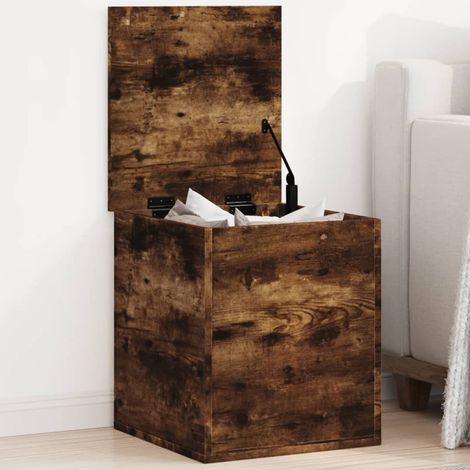 vidaXL Storage Box Smoked Oak 40x42x46 cm Engineered Wood (1/5)