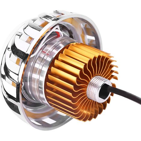 Phare Moto LED Projecteur Double Optique Anges Démon Œil Cyclone Bleu Rouge (1/5)