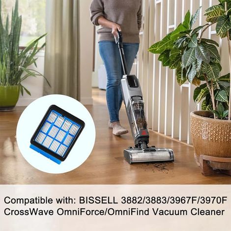 Für Bissell CrossWave OmniForce (Edge) & OmniFind Staubsauger: 4er-Pack Ersatz-HEPA-Filter. Vergleichen Sie mit den Teilenummern 1640065 und 1640066. (1/5)