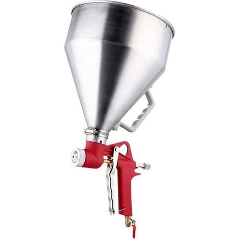 Pneumatic Plaster Gun Paint Sprayer 6L Aluminum Pot with 3 Nozzles for Ceiling and Drywall (1/4)
