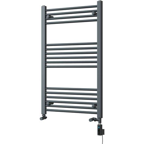 Zennor - Anthracite Dual Fuel Towel Rail H1000mm x W600mm Thermostatic WIFI - Straight (1/3)