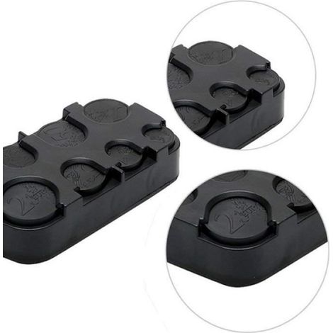 Porte-monnaie Auto - Boîte Rangement Pièces Euro - Pour Voiture - Plastique Noir - 10 x 5.2 x 2.3 cm - 1 Pièce (1/3)