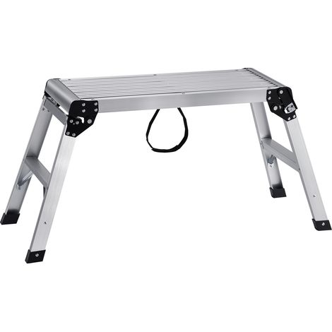 VEVOR Plataforma de Trabajo Carga de 150 kg Banco de Trabajo Plegable 76 x 30 x 50,8 cm Peldaños de Aluminio Pies Antideslizantes Mesa de Trabajo para Lavado de Coches Pintura Decoración para Hogar