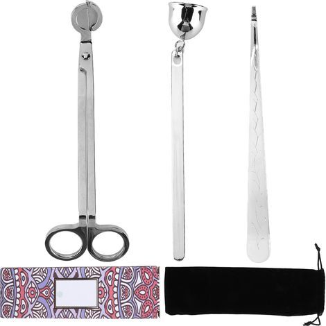 Ensemble d'Outils pour Bougies - Coupe-Mèche Élégant et Sécuritaire pour un Nettoyage Facile et une Combustion Optimale - Idée Cadeau Parfaite (1/5)