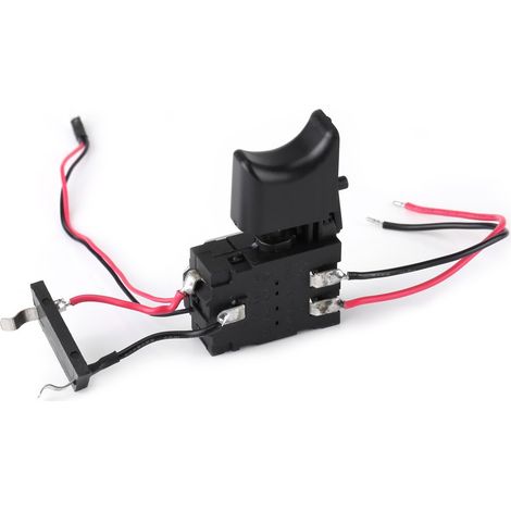 Contrôleur de vitesse de perceuse à main électrique sans fil, interrupteur de perceuse électrique, gâchette de commande de vitesse de forage 12 V avec petite lumière, remplacement de commutateur (1/5)