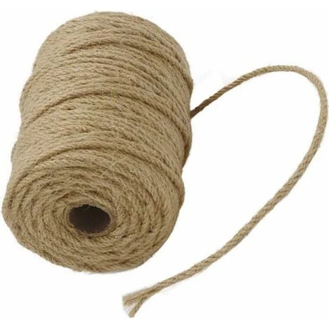 Filiyano-Ficelle de jute naturelle brune 100 m, 4 mm, pour jardin, art et (A229)(C31) (1/5)