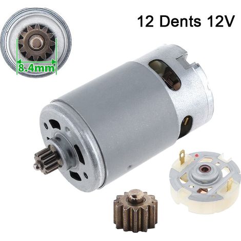 RS550 12-Zahn-Gleichstrommotor – Bürstenmotor – 12 V, plus 1 x 12-Zahn-Bürstenhalter und Servicebürstenhalter